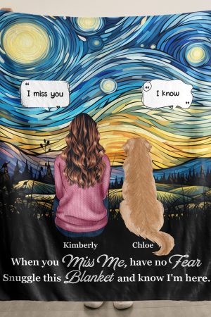 Snuggle This Blanket Memorial Gifts For Loss Of Pets Van Gogh Style - Personalized Blanket Big Size